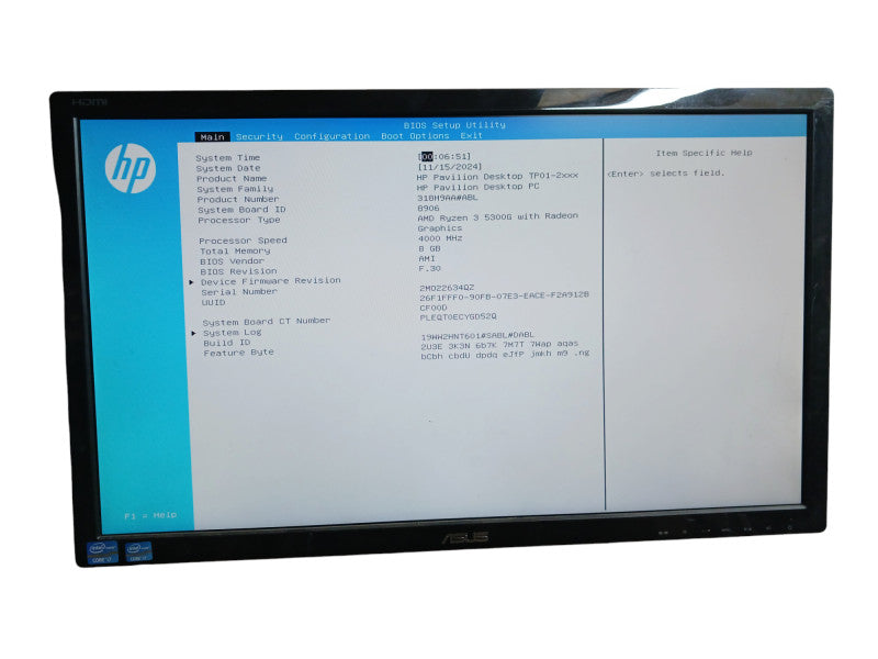 HP Pavilion TP01-2155M Desktop AMD Ryzen 3 5300G 8GB DDR4