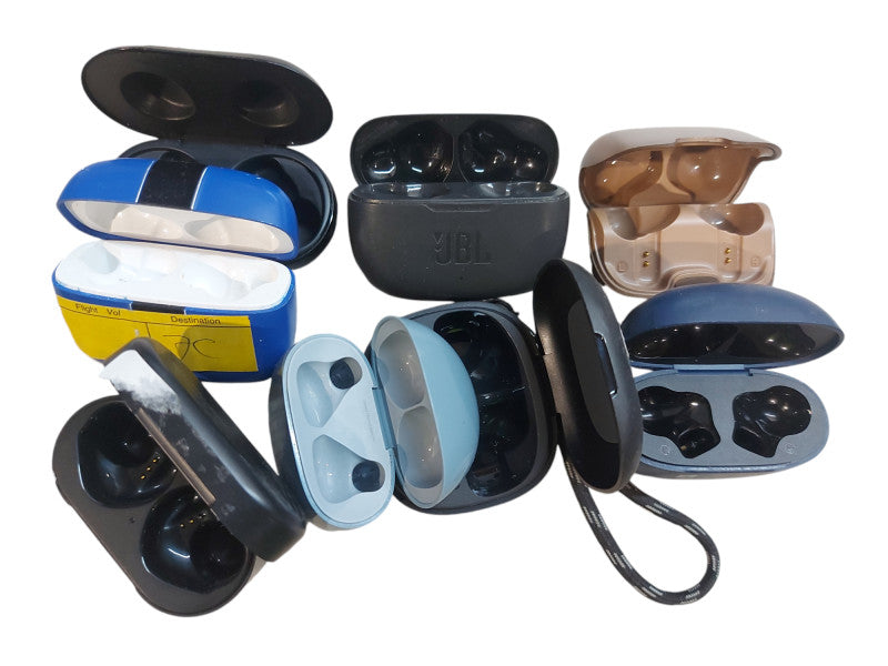 Box of Apple Air Pods, JLAB, Skullcandy etc. Earbuds - 20 PCS | Read DESC