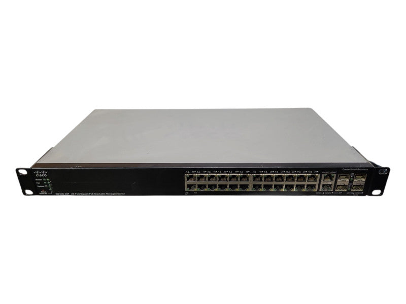 Cisco SG500-28P, 28-Port Gigabit PoE Stackable Managed Switch, 4x SFP