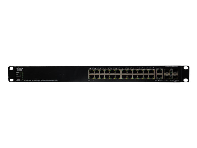 Cisco SG500-28P, 28-Port Gigabit PoE Stackable Managed Switch, 4x SFP