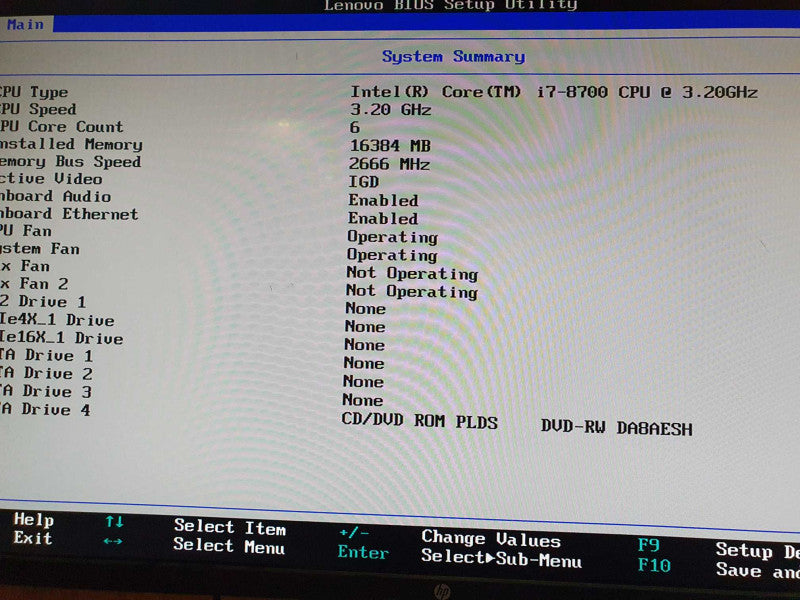 Lenovo ThinkStation P330 MT i7 - 8700 CPU @ 3.20GHz 16GB Q