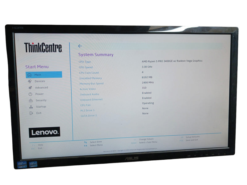 Lenovo ThinkCentre M75q-1 AMD Ryzen 5 Pro 3400GE 3.3GHz 8GB DDR4