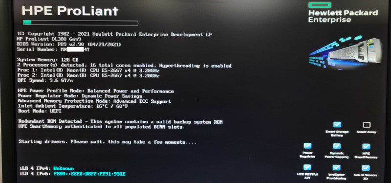 HP Proliant DL380 G9, 2x Xeon E5-2667v4 3.2GHz, 128GB DDR4, P840, 2x PSU, 2.5"  _