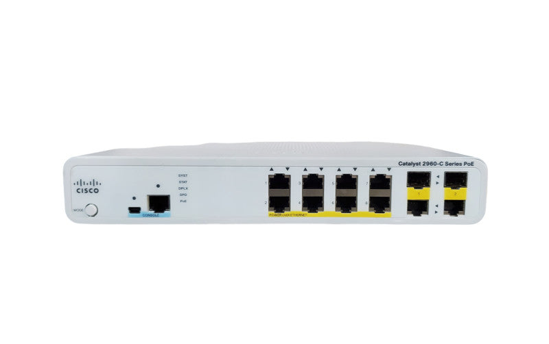 Cisco WS-C2960C-8PC-L v01 | 8-Port 10/100 PoE Silent Switch