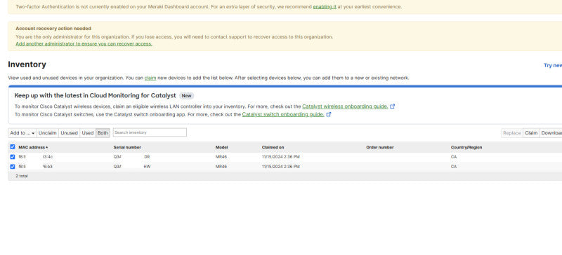 Cisco Meraki MR46-HW 802.11ax Cloud Access Point UNCLAIMED Q$