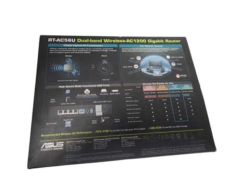 ASUS Dual Band Wireless AC1200 RT-AC56U Gigabit Router