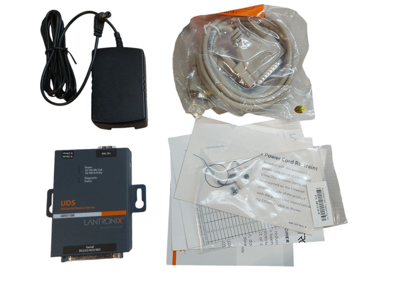 Lantronix UDS1100 Universal Device Server w/ Cable & Adapter