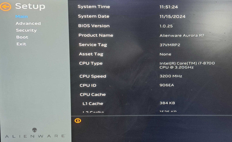 Alienware Aurora R7 2.8GHz i5-8400 16GB GTX 1060 !
