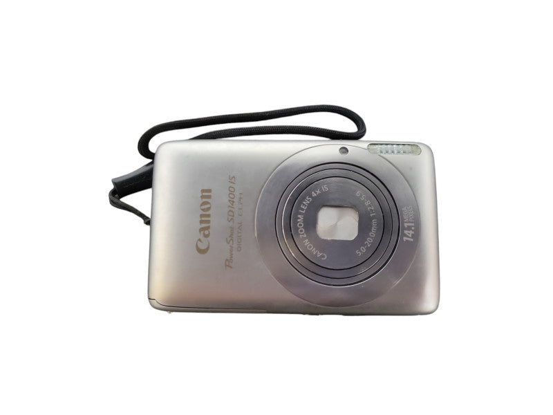 Canon PC1472 Power Shot SD1400IS Silver 14.1 MP Camera W/ battery !