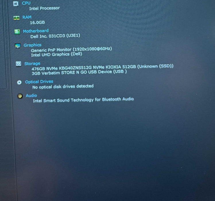 Dell Latitude 5540 Intel Core i7-1370P@1.9GHz 16GB DDR5 RAM 512GB NVMe SSD  Lap200