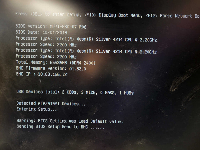 Datto S4E48 2x Silver 4214 @ 2.2GHz 64GB DDR4 SAS3008 100GB NVme 3.5" $