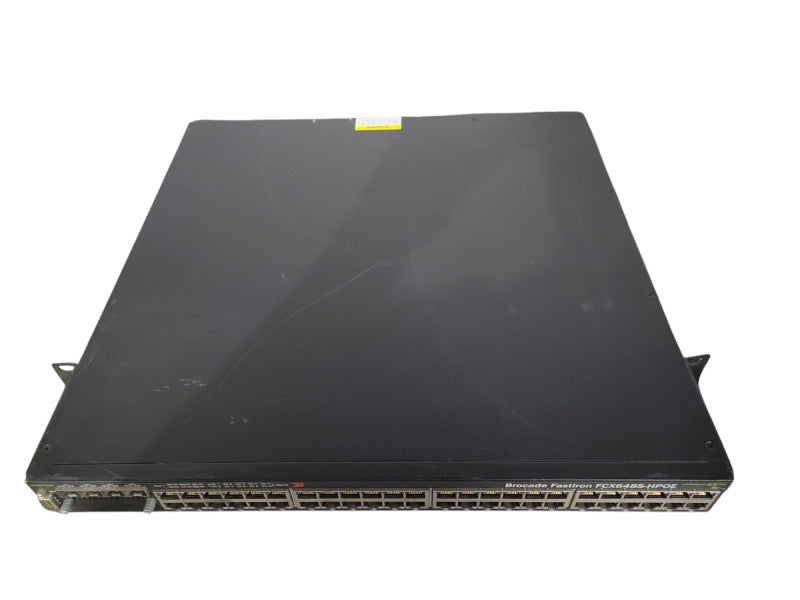 Brocade FCX648S-HPOE 48 Port Gigabit PoE Network Switch, 2 X PSUs READ !