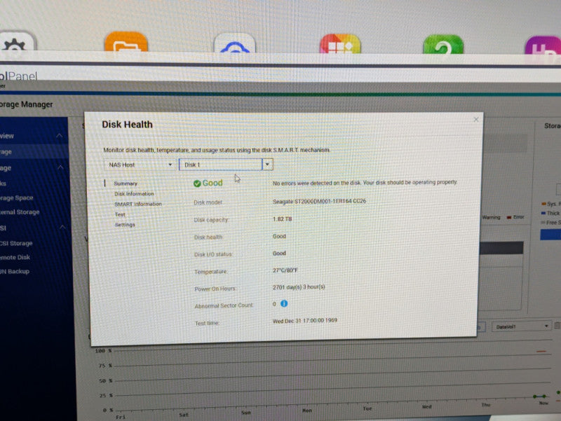 QNAP TS-569 Pro 5 Bay NAS with 2x 2TB HDDs installed  -