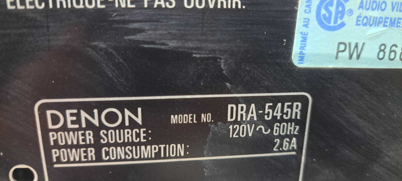 Denon DRA-545R Component/AM/FM Stereo Receiver