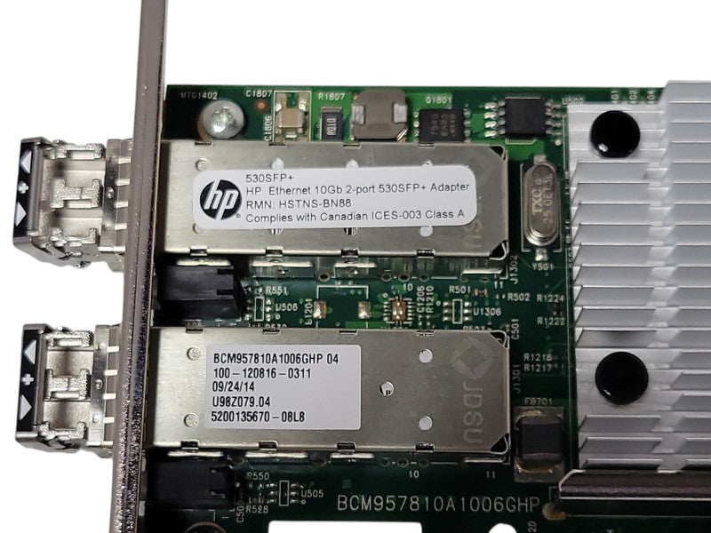 HP Ethernet 10Gb 2-Port 530SFP+ Adapter 652501-001 Adapter NIC, FH Bracket _