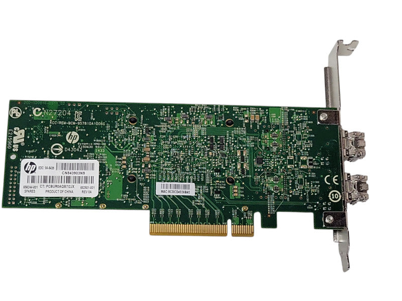 HP Ethernet 10Gb 2-Port 530SFP+ Adapter 652501-001 Adapter NIC, FH Bracket _