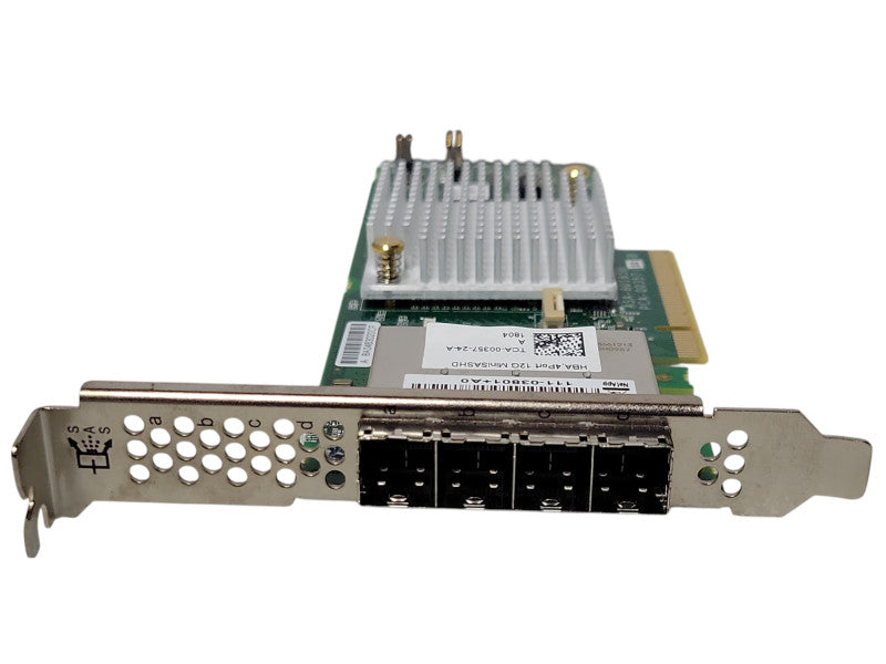 NETAPP 111-03801 4 PORT 12GB PCIE HBA mini SAS HD Card, FH Bracket _