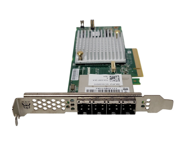 NETAPP 111-03801 4 PORT 12GB PCIE HBA mini SAS HD Card, FH Bracket _