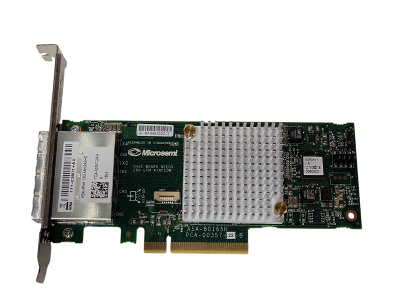 NETAPP 111-03801 4 PORT 12GB PCIE HBA mini SAS HD Card, FH Bracket _
