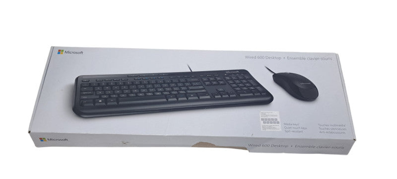 Genuine Microsoft Wired Keyboard & Mouse Combo 600|PC/Mac Compatible