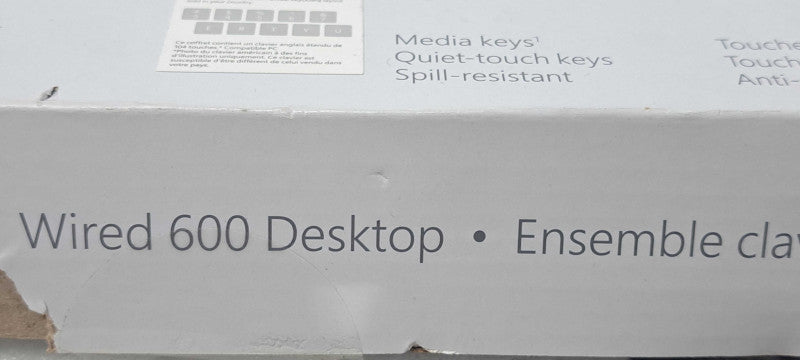 Genuine Microsoft Wired Keyboard & Mouse Combo 600|PC/Mac Compatible