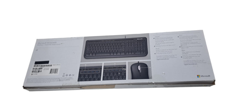 Genuine Microsoft Wired Keyboard & Mouse Combo 600|PC/Mac Compatible