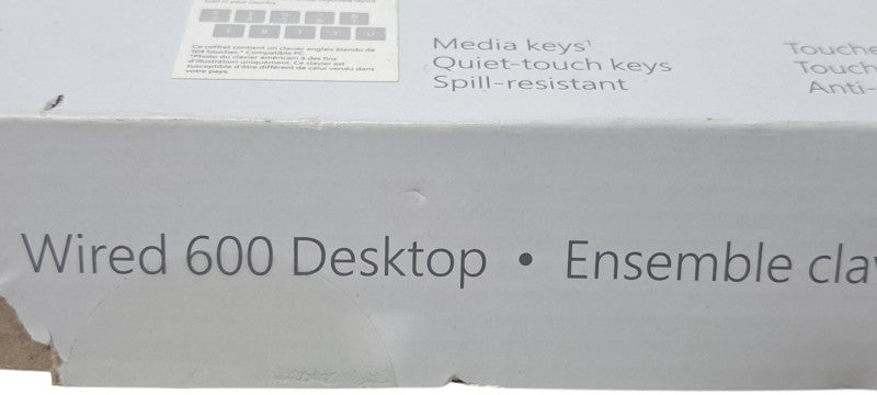 Genuine Microsoft Wired Keyboard & Mouse Combo 600|PC/Mac Compatible