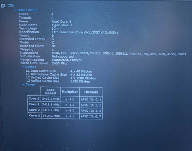Lenovo ThinkPad E15 Intel Core i5-1135G7@2.4GHz 16GB DDR4 RAM 256GB NVMe SSD  Lap200