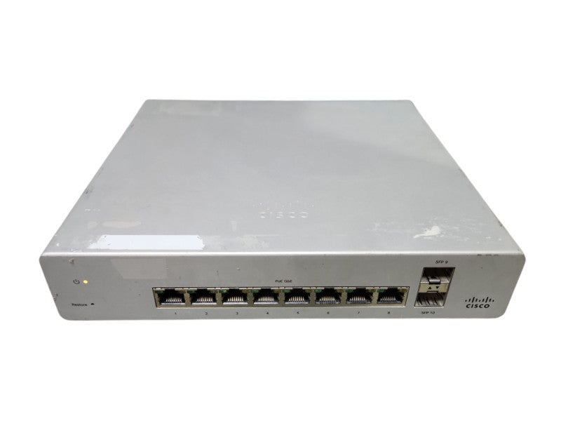 Cisco Meraki MS220-8P, 8-Port Gigabit PoE 124W Network Switch, UNCLAIMED