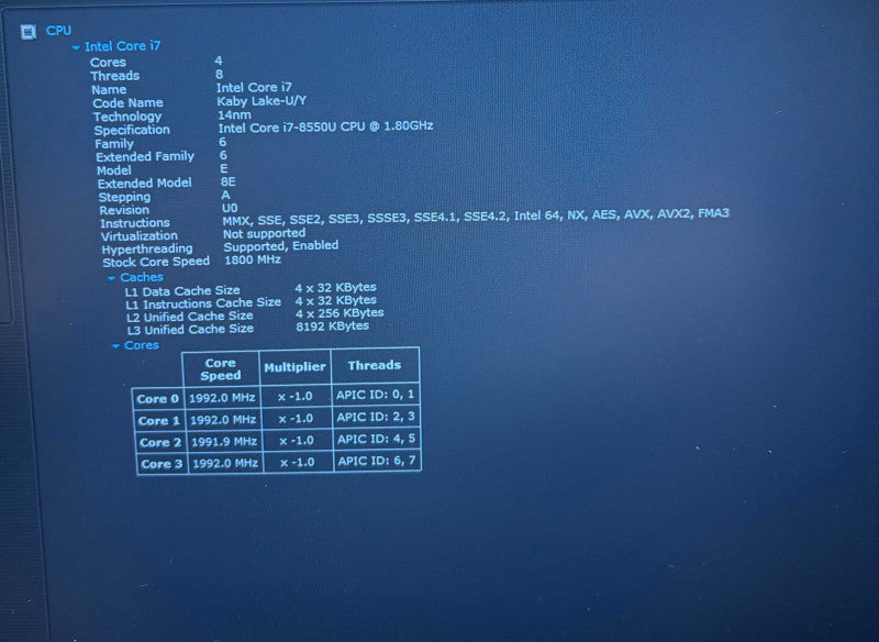Lenovo ThinkPad P52s i7-8550U@1.8GHz QUADRO P500 2GB GPU 16GB RAM 512SSD READ  Lap200