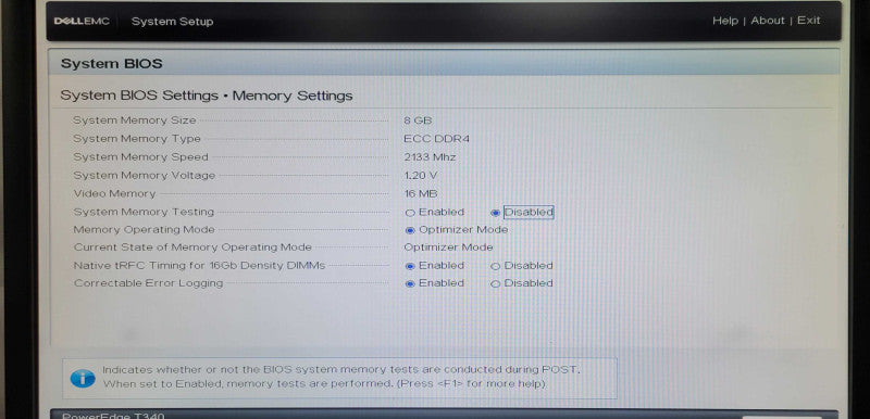 Dell PE T340, Xeon E-2134 3.5GHz, 8GB DDR4, PERC H730P, 8x 3.5" Bays, 1x PSU _