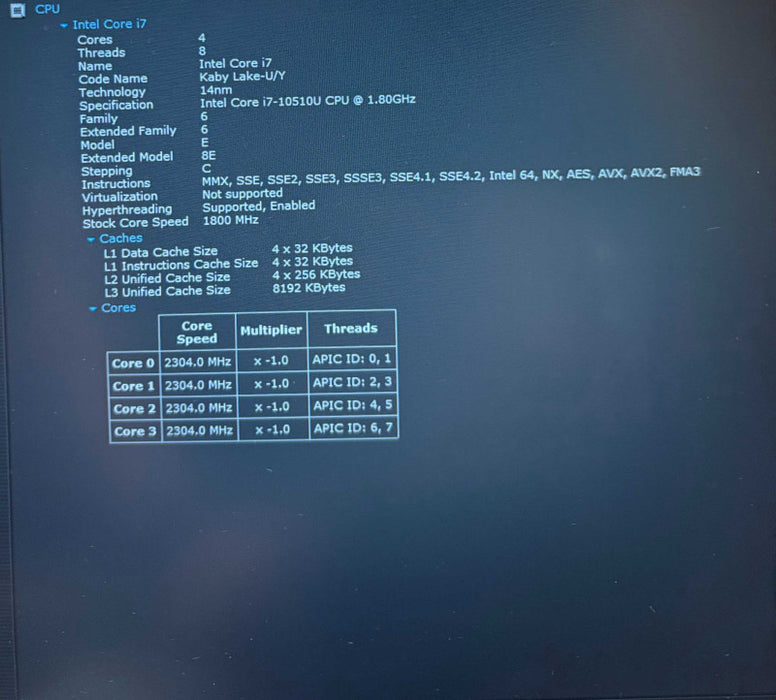 HP ProBook 450 G7 i7-10510U@1.8GHz GeForce MX250 2GB GPU 16GB 512SSD READ  Lap200