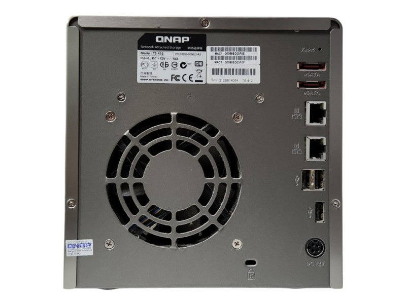 QNAP TS-412 4-Bay NAS, 8TB (4x 2TB) 3.5" HDD, No PSU