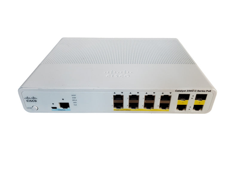 Cisco Catalyst 2960-C WS-C2960C-8PC-L | 8-port Ethernet PoE Network Switch Q