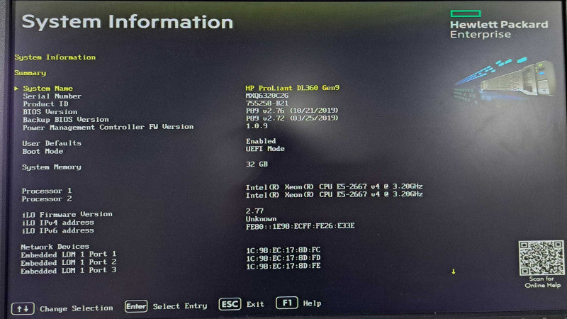 HP DL360 Gen9 1U 8x 2.5"| 2x Xeon E5-2667 v4 @3.20GHz, 32GB DDR4, B140i RAID