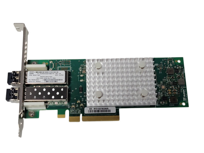 HPE QLE2692-HP P9D94A SN1100Q 16Gb Dual Port FC HBA 853011-001 w/ SFPs Q_
