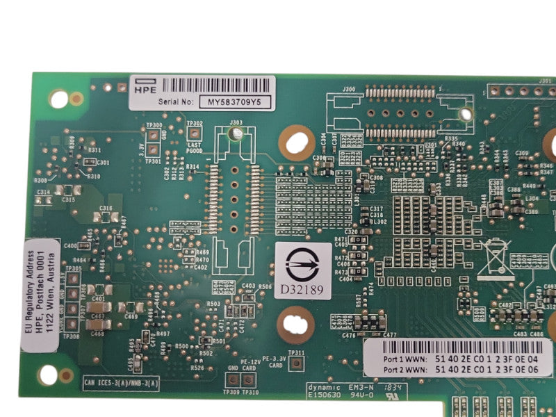 HPE QLE2692-HP P9D94A SN1100Q 16Gb Dual Port FC HBA 853011-001 w/ SFPs Q_