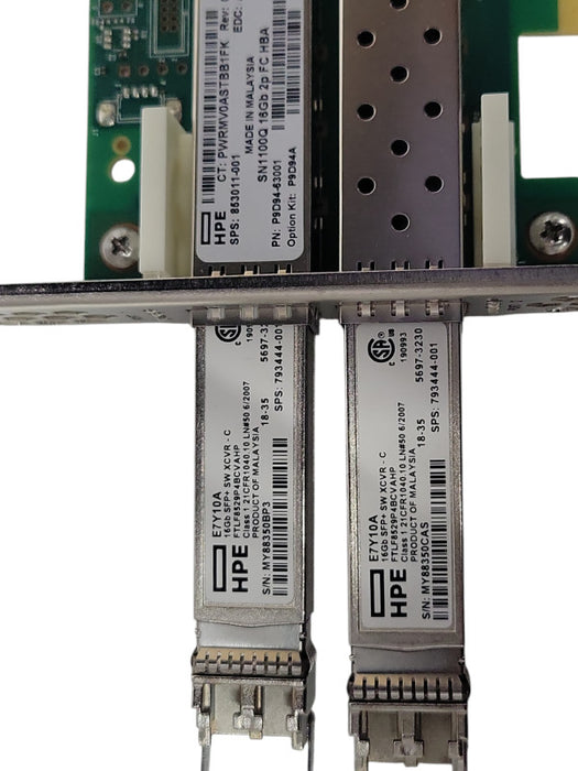 HPE QLE2692-HP P9D94A SN1100Q 16Gb Dual Port FC HBA 853011-001 w/ SFPs Q_