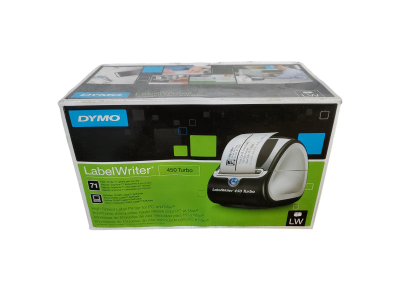 Dymo LabelWriter 450 Turbo Direct Thermal Label Printer + Roll