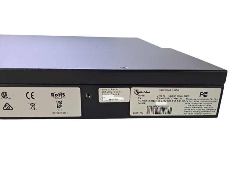 SafeNet Gemalto Network HSM GRK-13 808-000054-001 REV. AC Security Appliance