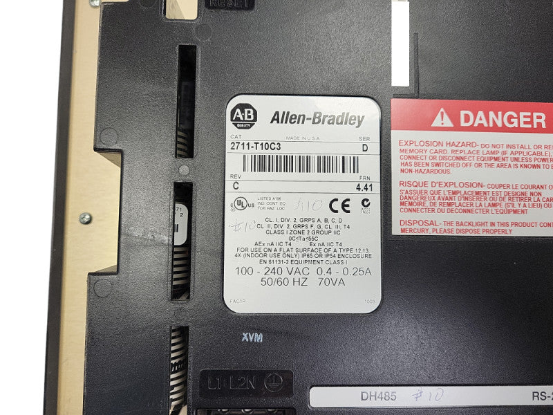 ALLEN BRADLEY 2711-T10C3 PANELVIEW 1000 READ $