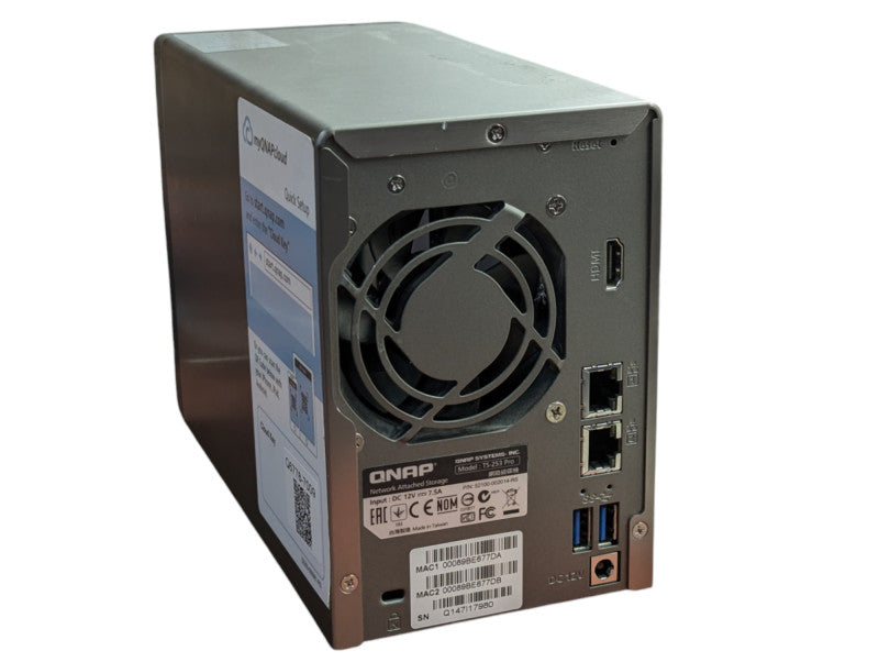 QNAP TS-253 Pro | 2-Bay Network Attached Storage | No HDDs No Caddies -