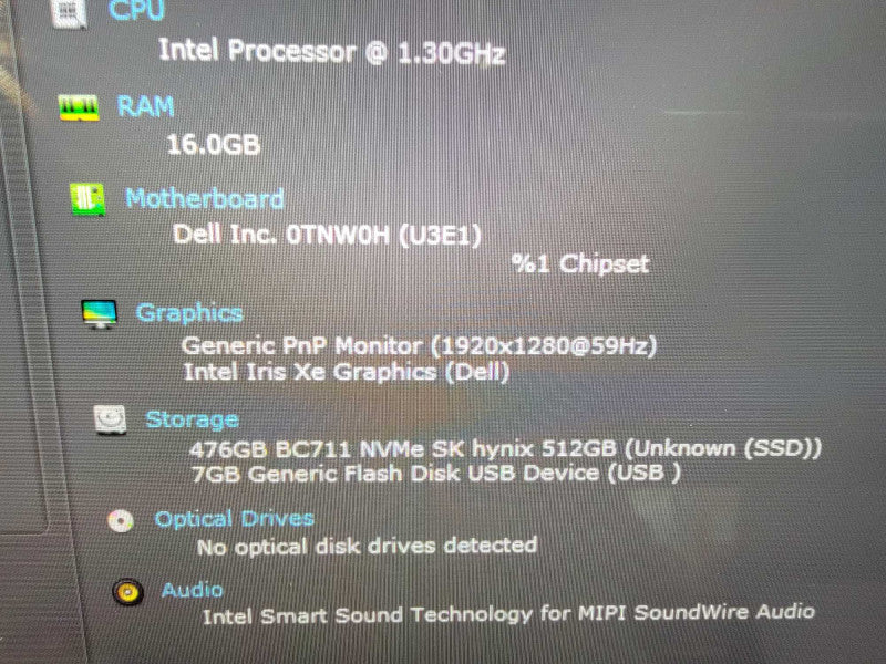 Dell Latitude 7320 13" | 4-Core i7-1180G7 @1.3GHz | 16GB RAM 512GB SSD - READ Q