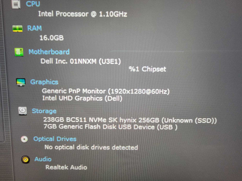 Dell Latitude 7210 2-in-1 13" | i7-10810U @1.1GHz | 16GB RAM 256GB SSD - READ Q