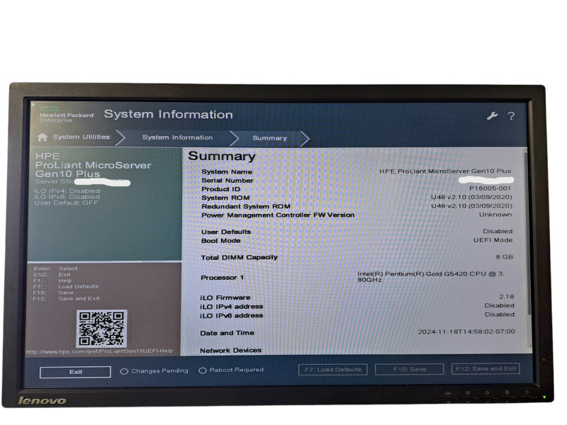 HPE ProLiant MicroServer Gen10 Plus | Pentium Gold G5420 @3.8GHz, 8GB DDR4, 4x 3.5"