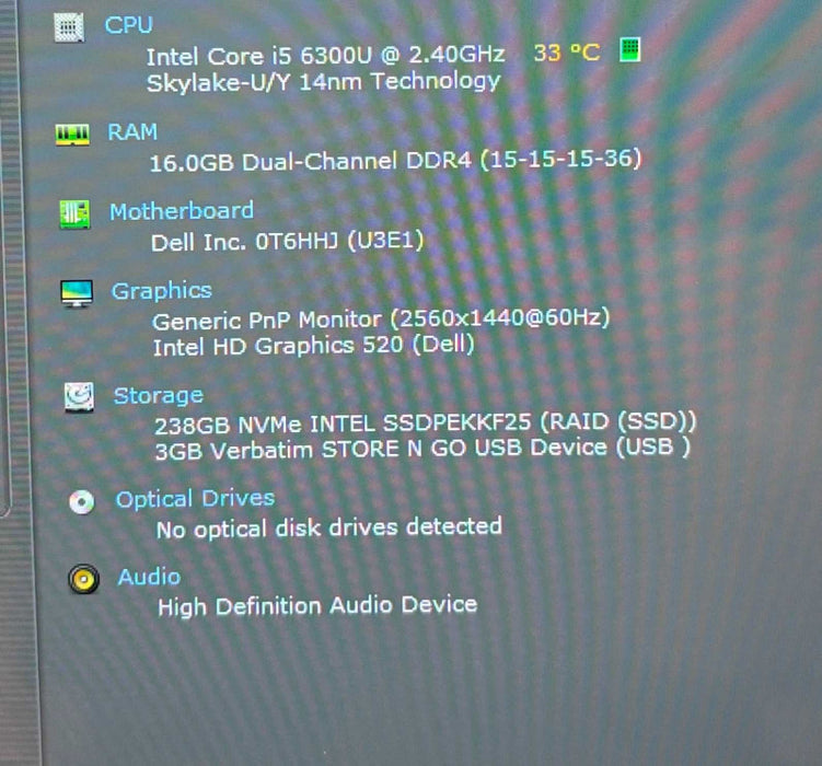 Dell Latitude E7470 2K QHD TOUCH LCD i5-6300U@2.4GHz 16GB DDR4 RAM 256GB SSD Q Lap200