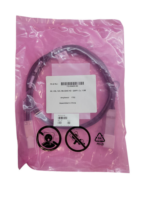 Netapp 112-00429 MINI SAS-QSFP 1M CABLE Q%
