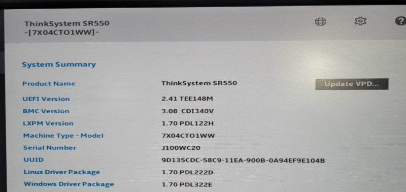 Lenovo ThinkSystem SR550 Barebones No CPU/RAM/HDD !