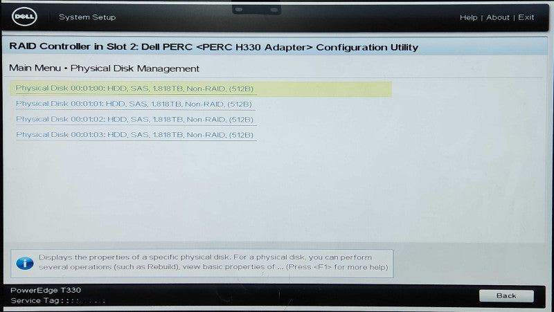 Dell PE T330 8x3.5", Xeon E3-1220 v6 3.00GHz, 48GB DDR4, 1x PSU, 4x 2TB SAS