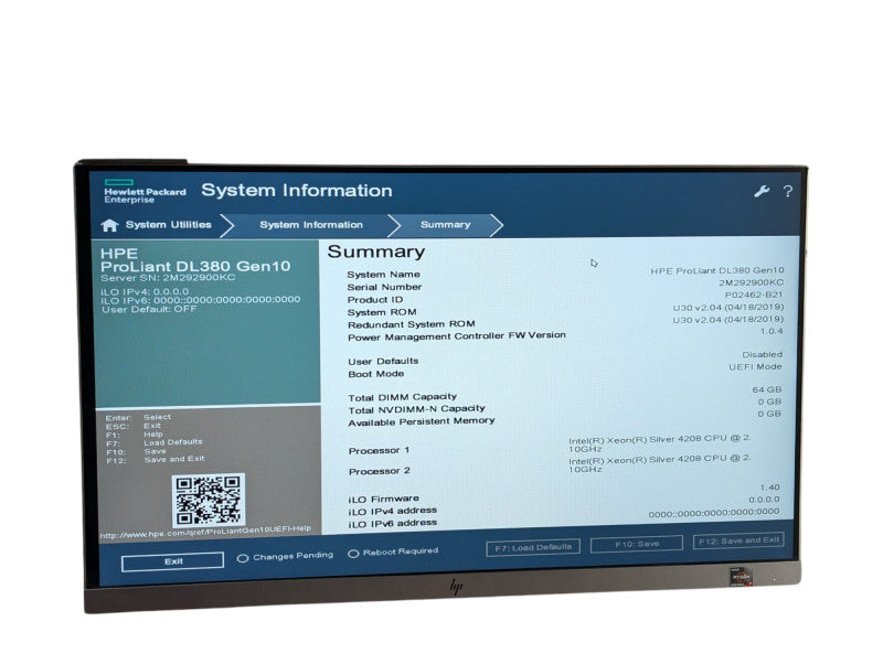 HPE ProLiant DL380 Gen10 2x Intel Xeon Silver 4208 64GB RAM P408i-a RAID  -